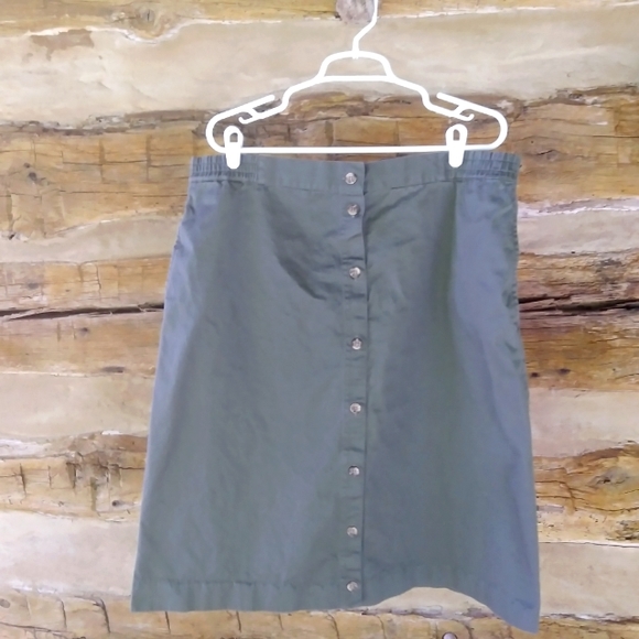 Bobbie Brooks Dresses & Skirts - Bobbie Brooks Olive Khaki Midi Skirt Size 14